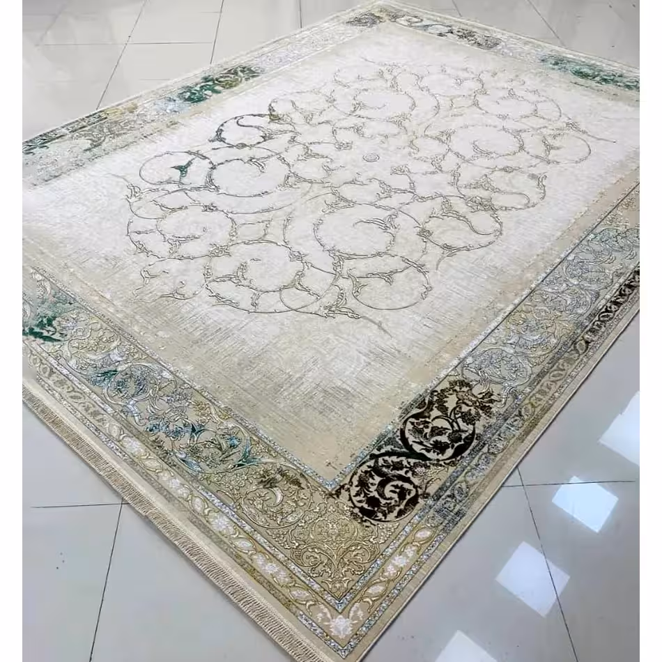 فرش رویا سبز - صدفی 1200 شانه | فرش امیرکبیر