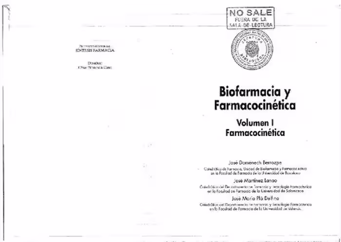 خرید و دانلود نسخه کامل کتاب Biofarmacia y farmacocinética