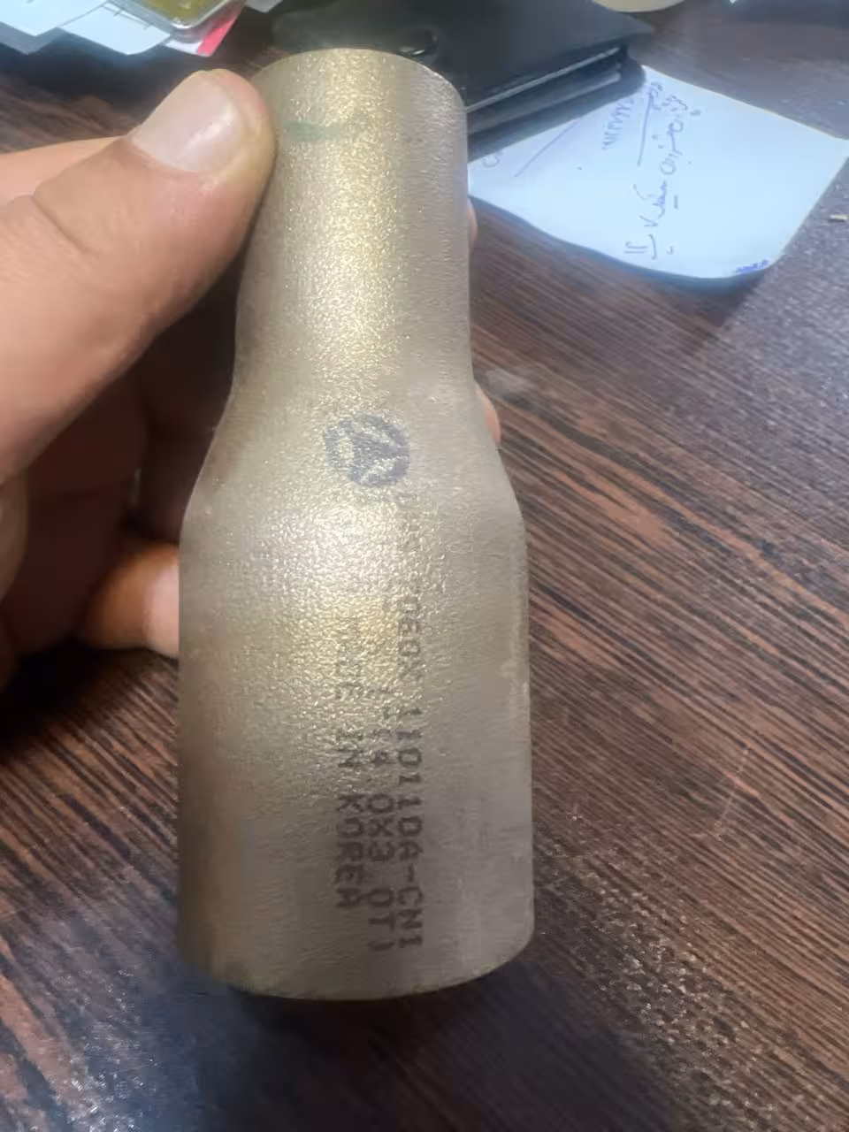 سوییچ نیپل صاف دو سر تخت سایز 1" به 1 1/2" اینج به ضخامت 3و 4 میلیمتر از جنس کوپر نیکل الیاژ UNS 7060X