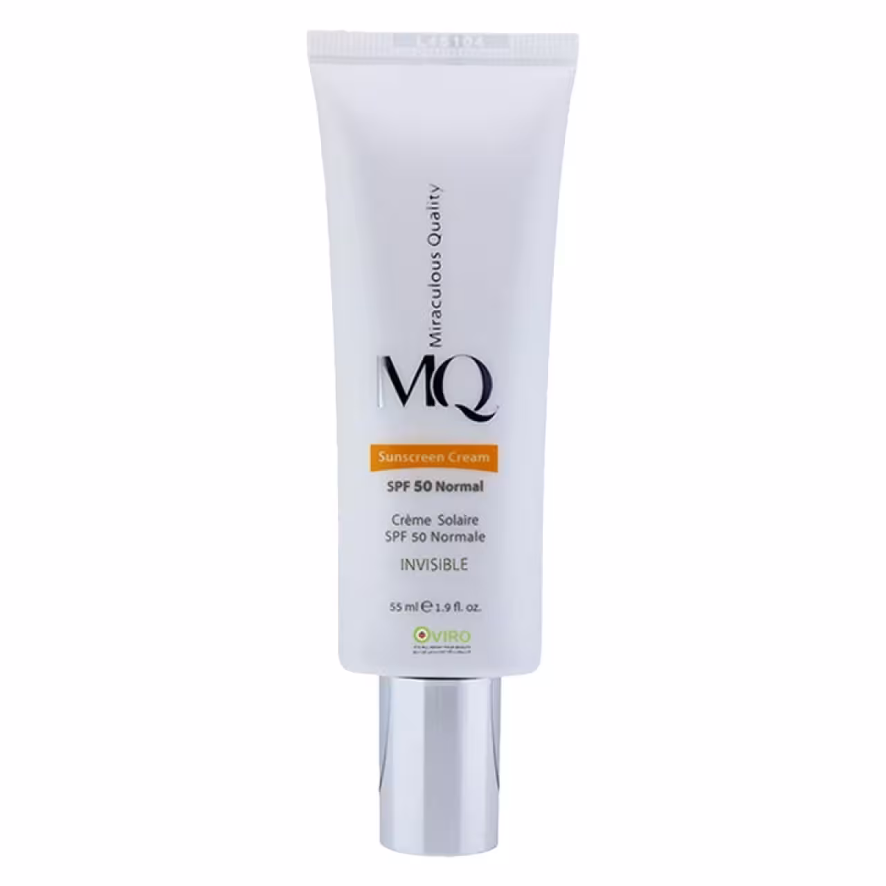کرم ضد آفتاب ام کیو spf50 مدل بی رنگ مناسب انواع پوست حجم 55 میل