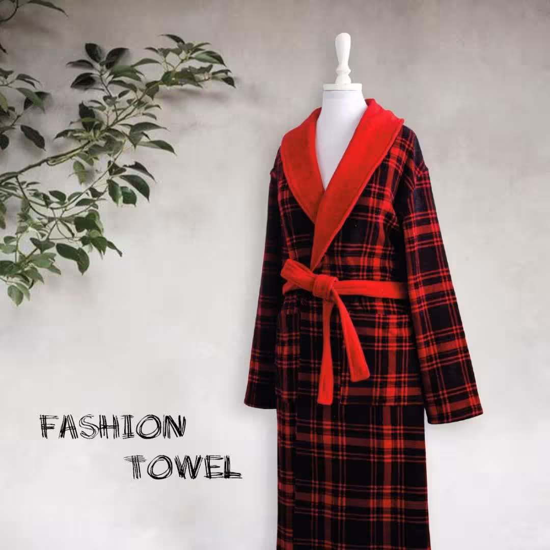 حوله پالتویی کلاه دار ماکان قرمز پودایران سایز L