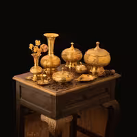 ست پذیرایی برنجی طلایی کد 469