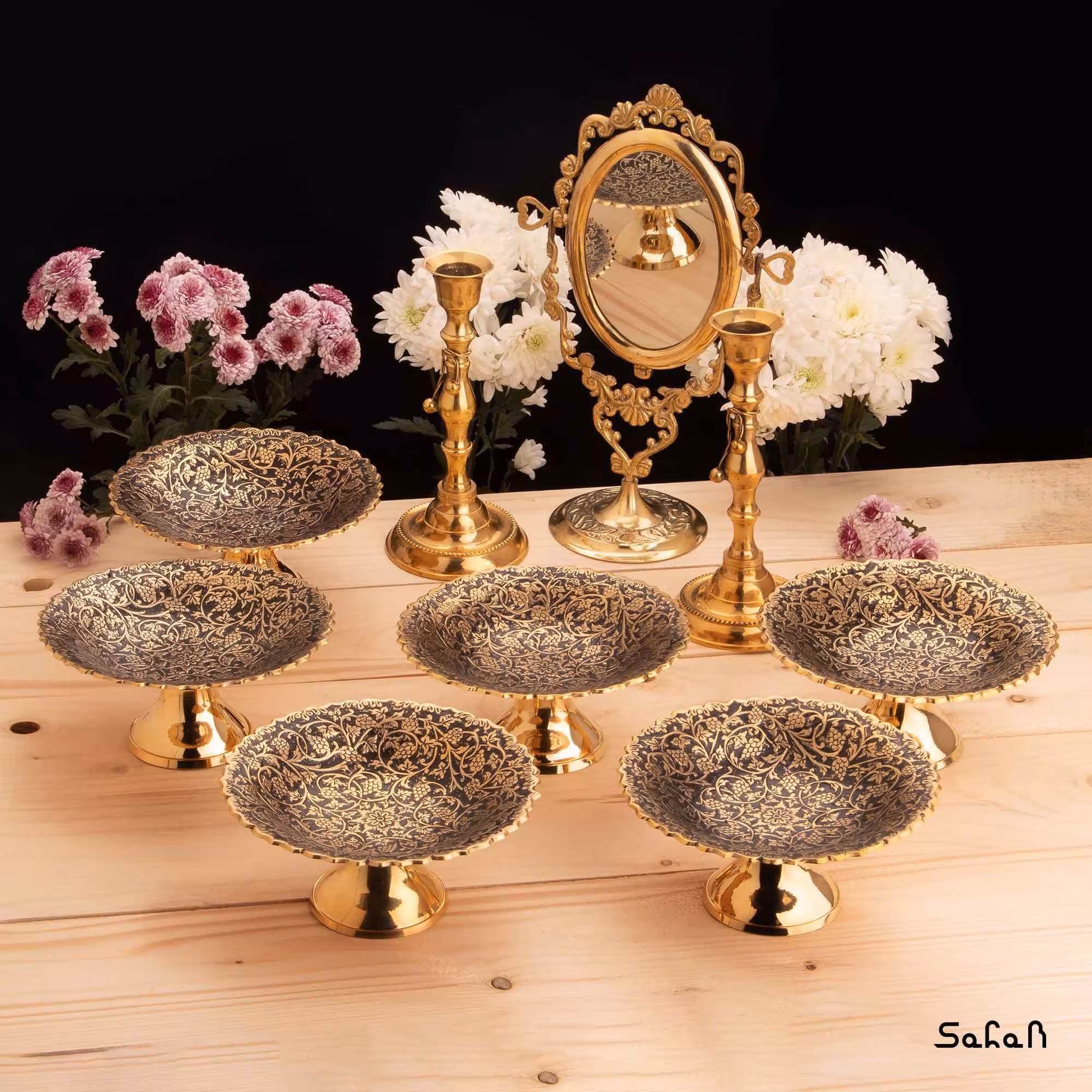 ست هفت سین برنجی میناکاری کد 104