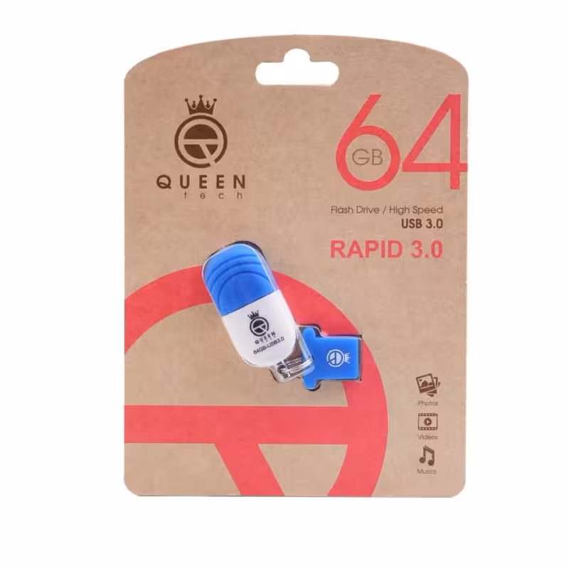 فلش مموری کوئین تک مدل RAPID USB3 ظرفیت 64 گیگابایت