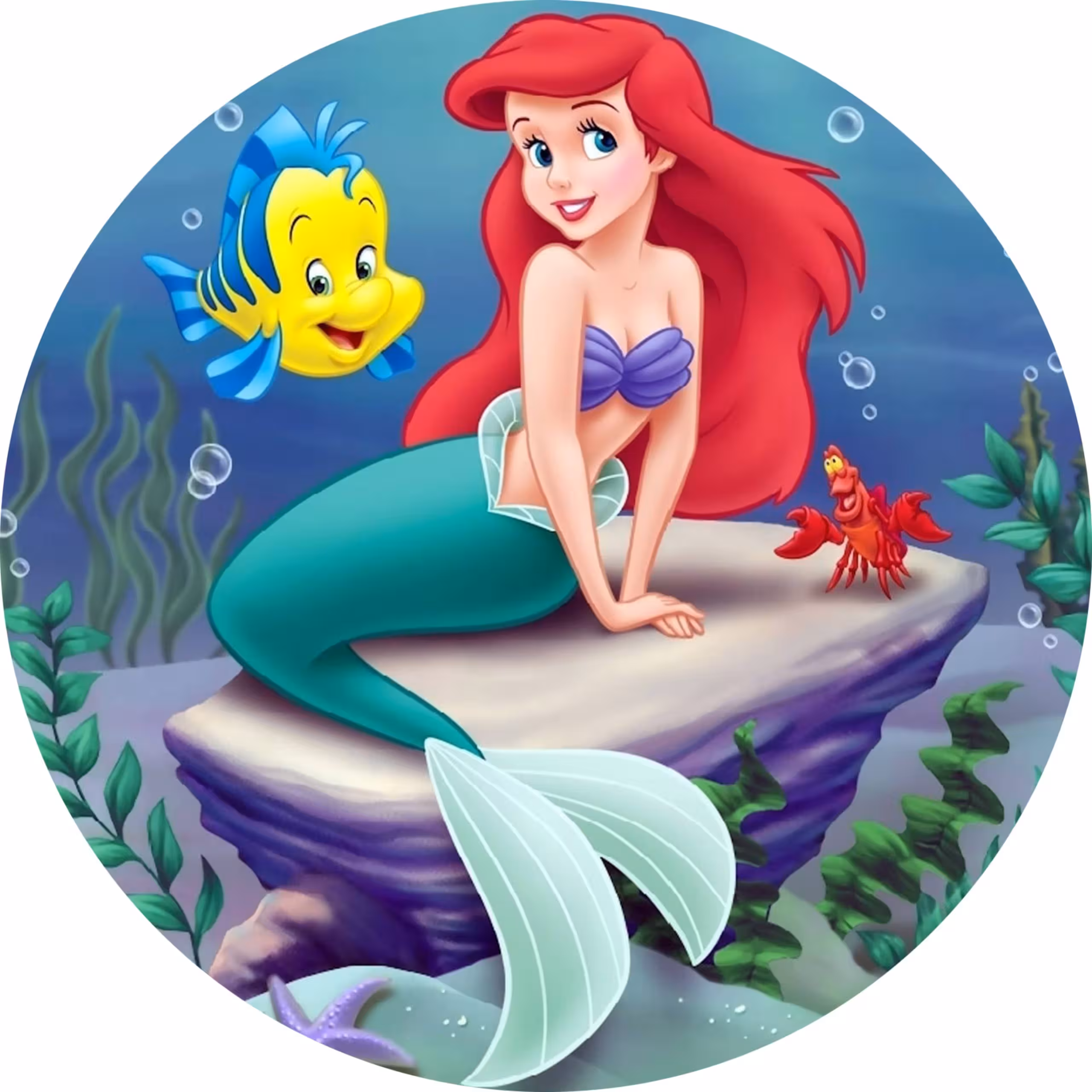 بنر گرد پری دریایی ( 100 سانتی متر در 100 سانتی متر )