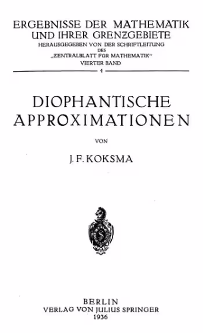 خرید و دانلود نسخه کامل کتاب Diophantische Approximationen