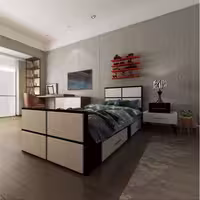 تخت خواب یکنفره اعیان مدل FH336 سایز 90x200 سانتی متر