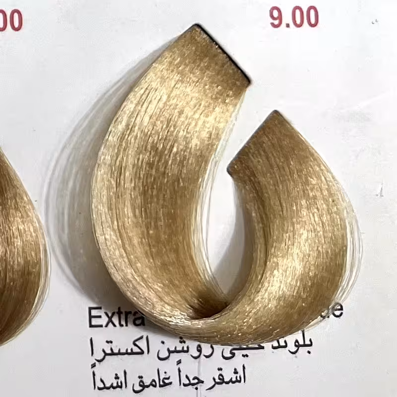 رنگ بلوند خیلی روشن اکسترا 9.00 ،رنگ مو کم آمونیاک پیلون و یک عدد اکسیدان | amazonchi