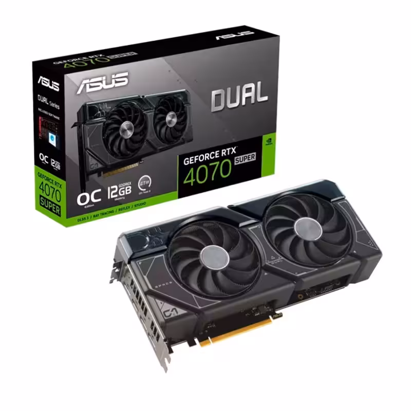 خرید کارت گرافیک ایسوس مدل ASUS Dual GeForce RTX™ 4070 SUPER OC Edition 12GB GDDR6X
