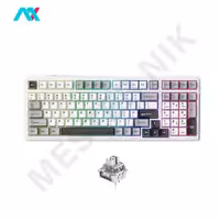 کیبورد گیمینگ مکانیکال آئولا مدل F99 Gray wood switch V3