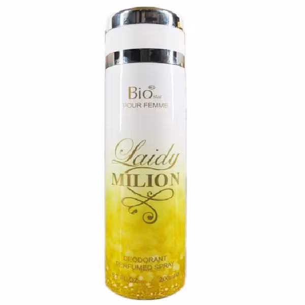 اسپری بدن زنانه بیو استار مدل LADY MILLION حجم 200 ML
