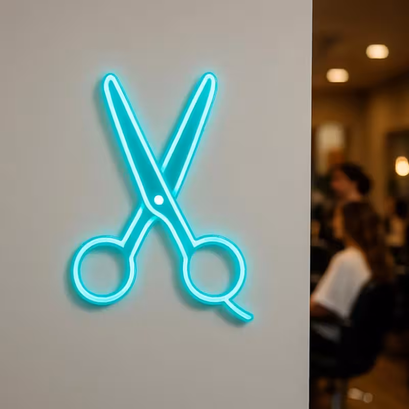 تابلو نئون طرح قیچی کد JOB019