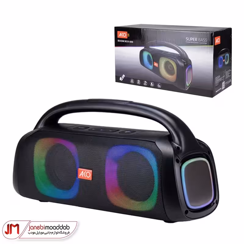 اسپیکر بلوتوثی قابل حمل آکو مدل AKO Boom Box 600