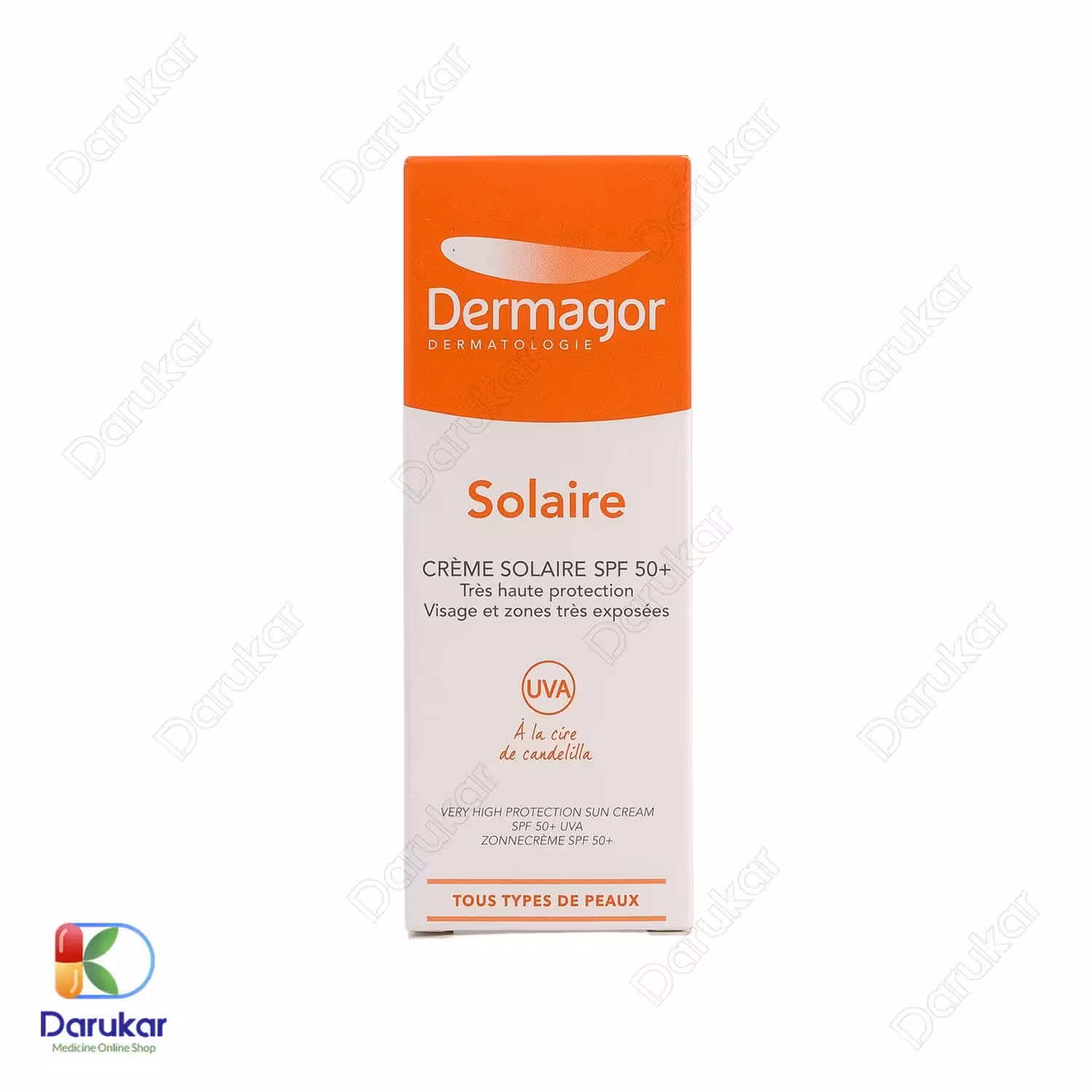 کرم ضد آفتاب بی‌رنگ درماگور SPF50