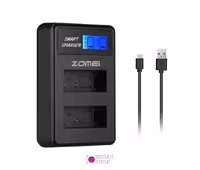 شارژر دوبل باتری Zomei LP-E17 مدل LCD USB Type C | نگاه شاپ