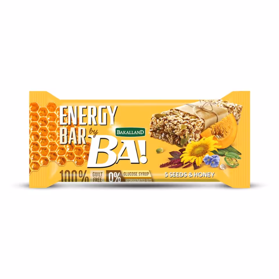 انرژی بار غلات 5 دانه و عسل باکالند (40 گرم) bakalland