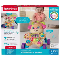واکر پاپی صورتی آموزشی Fisher Price