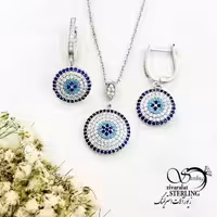 نیمست نقره چشم نظر با نقره ایتالیایی کد 19550