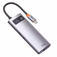 هاب 6 پورت USB-C باسئوس مدل CAHUB-CW0G توان 100 وات