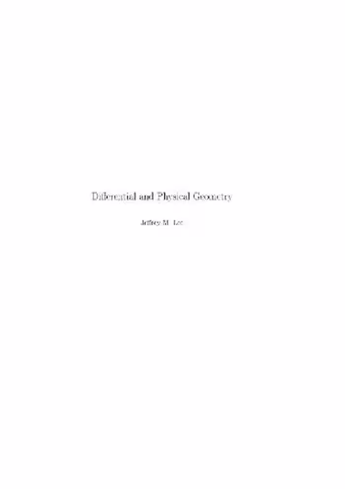 خرید و دانلود نسخه کامل کتاب Differential and physical geometry
