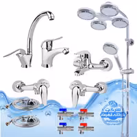 ست 12 عددی شیرآلات برند آیدا صنعت مدل قهرمان اردکی | شیر ظرفشویی   شیر روشویی   شیر حمام   شیر توالت   علم دوش هلی شاتی   دو عدد شلنگ توالت   دو عدد شلنگ استیل   چهار عدد شیر پیسوار | کروم براق