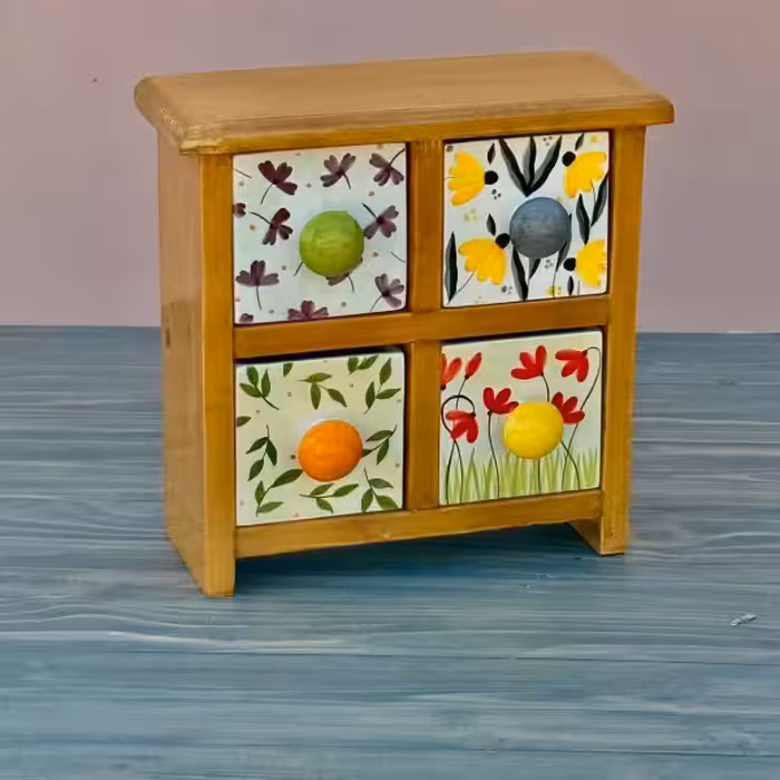 دراور رومیزی با چهار کشو طرح پنج