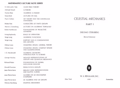 خرید و دانلود نسخه کامل کتاب Celestial Mechanics Part I