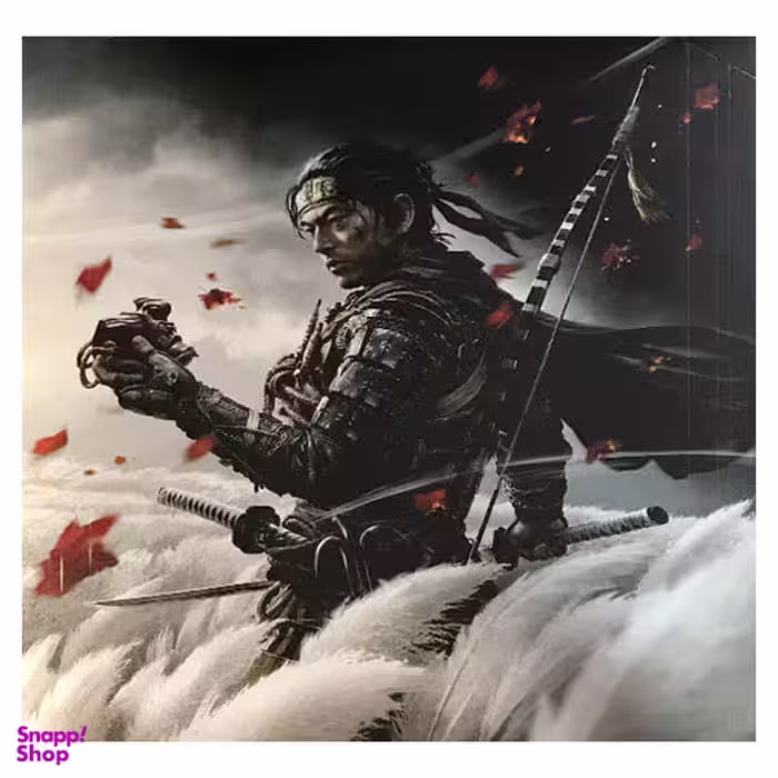 برچسب پلی استیشن 4 اسلیم مدل ghost of tsushima