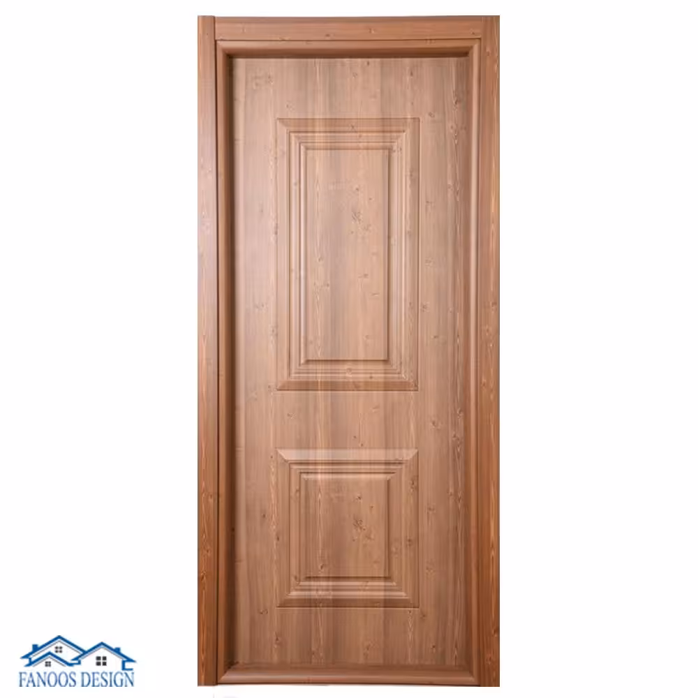 درب PVC اتاق خواب با طرح برجسته دو قاب کد 1376