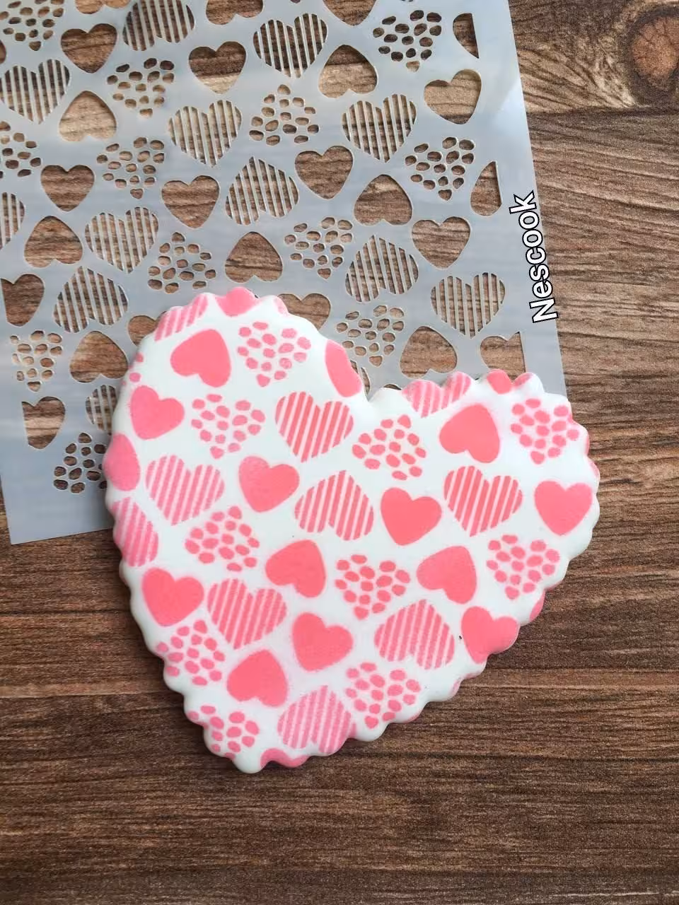 شابلون کوکیز طرح قلب جور ابعاد 13 در 13 سانت