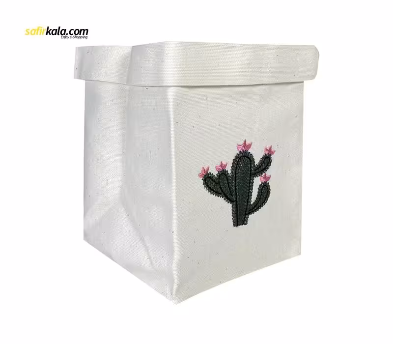باکس نظم دهنده مدل مکعبی پارچه ای طرح کاکتوس