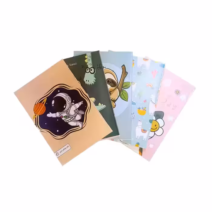 دفتر 40 برگ خط آبی منگنه ای گل ایرانیان تحریر کارتن 150 عددی