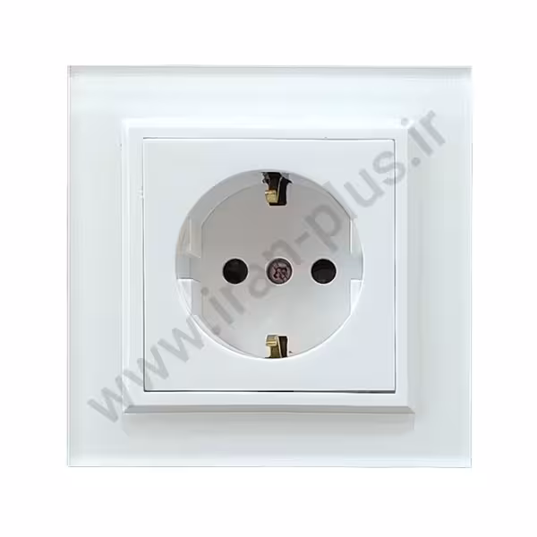 پریز برق ارت دار مدل برلیان پلکسی سفید