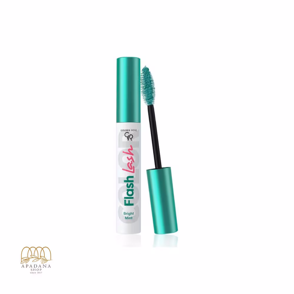 ریمل رنگی فلش لش گلدن رز شماره 01 نعنایی روشن bright mint