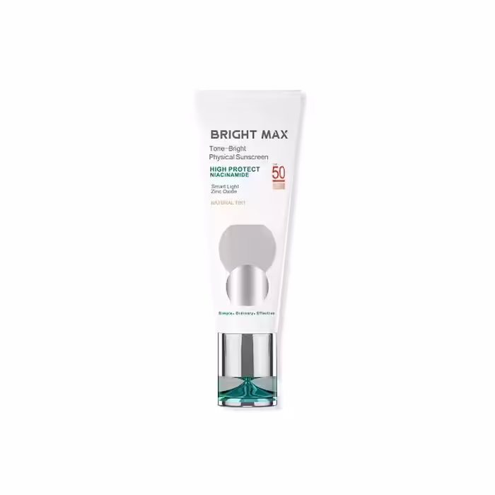 ضد آفتاب فیزیکال تن برایت SPF50 (رنگی طبیعی) برایت مکس 40 میلی لیتر