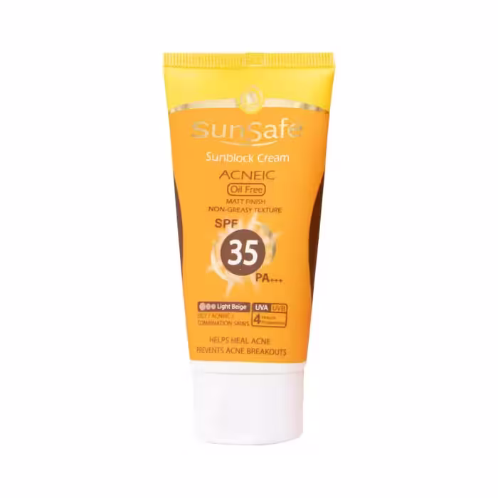 ضد آفتاب SPF35 فاقد چربی بژ روشن سان سیف – فاقد چربی، بژ روشن