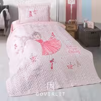 روتختی پنبه دوزی دخترانه طرح‌دار مدل Romantic Girl