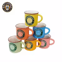 فنجان قهوه خوری استارباکس رنگی 6تایی