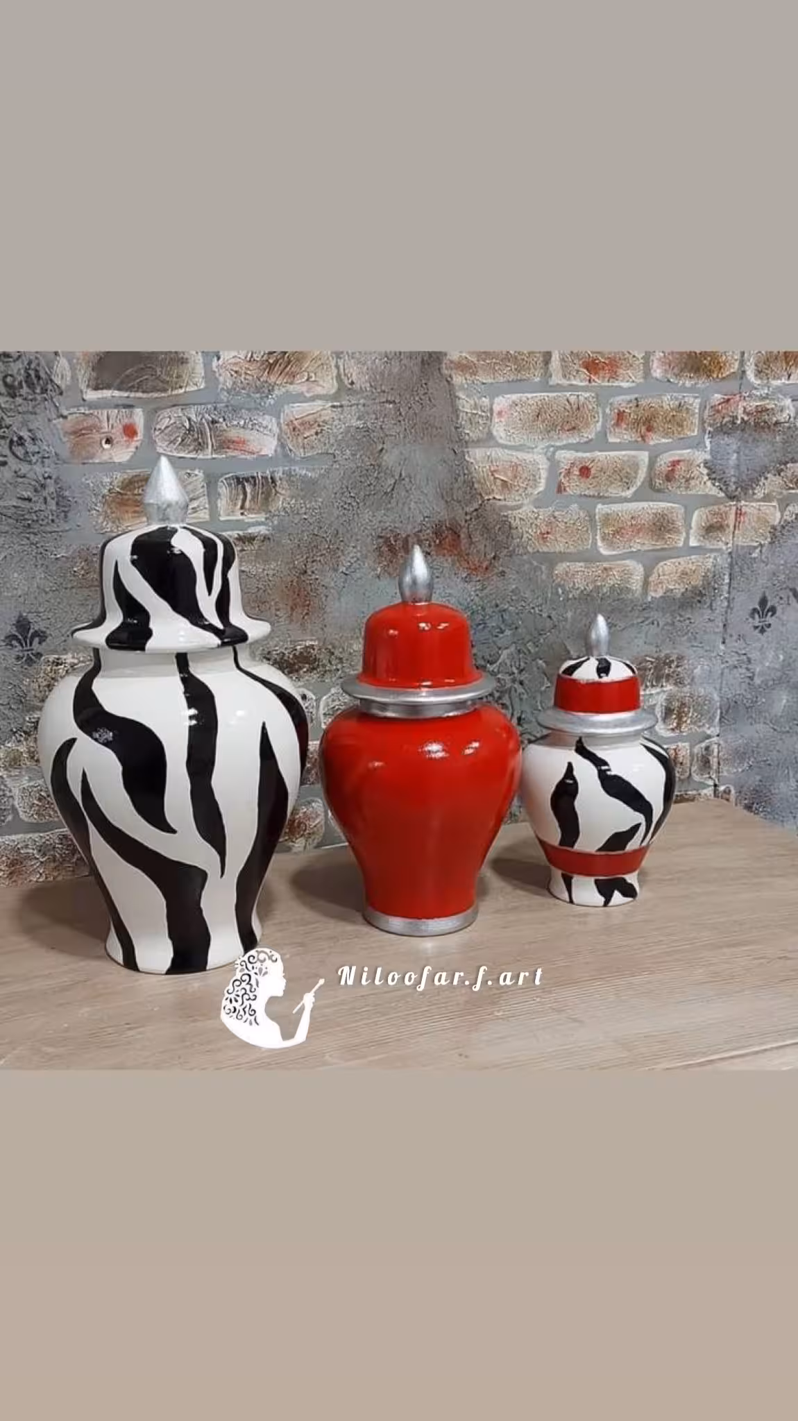 جینجر جار طرح گوره خر کد 42(قیمت هرسایز مجزا میباشد)