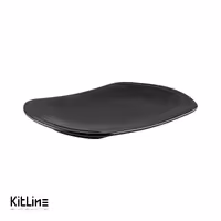 بشقاب پرسلین 34×25 سانتیمتری مشکی آرتیزان مدل بیسترو