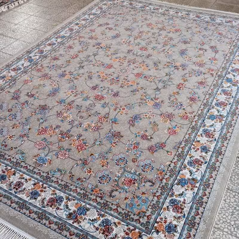 فرش ماشینی کاشان 500شانه طرح 700شانه افشان گیلدا  6متری ورژن (باارسال رایگان)