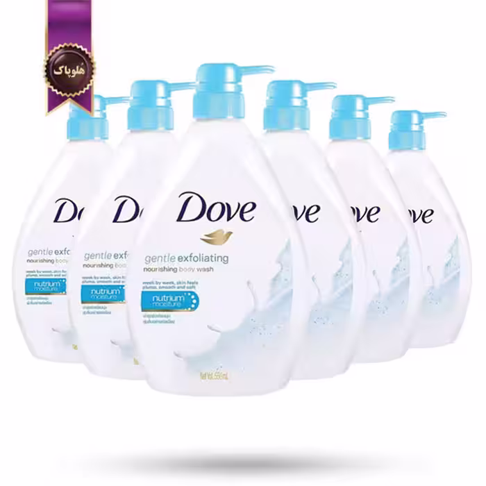 6 عدد شامپو بدن داو Dove مدل لایه‌ برداری ملایم Gentle Exfoliating حجم 550 میلی لیتر (اورجینال)