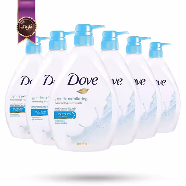 6 عدد شامپو بدن داو Dove مدل لایه‌ برداری ملایم Gentle Exfoliating حجم 550 میلی لیتر (اورجینال)