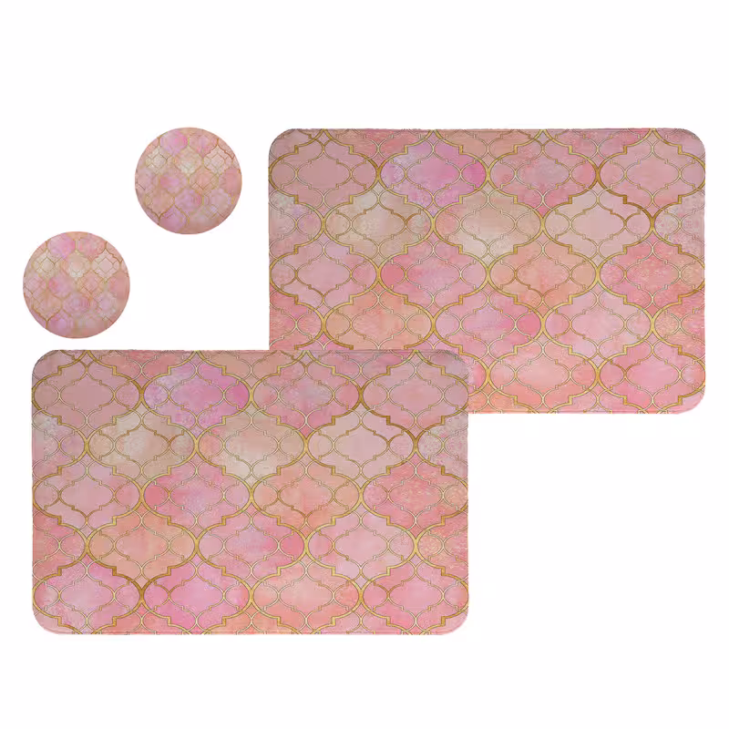 زیربشقابی طرح مدرن کد 8613 مجموعه 2عددی همراه زیرلیوانی | کالا مکس