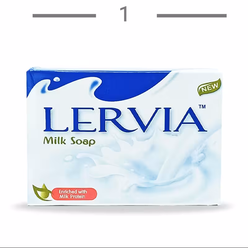 صابون شیر لرویا LERVIA روشن کننده و سفید کننده 90 گرم