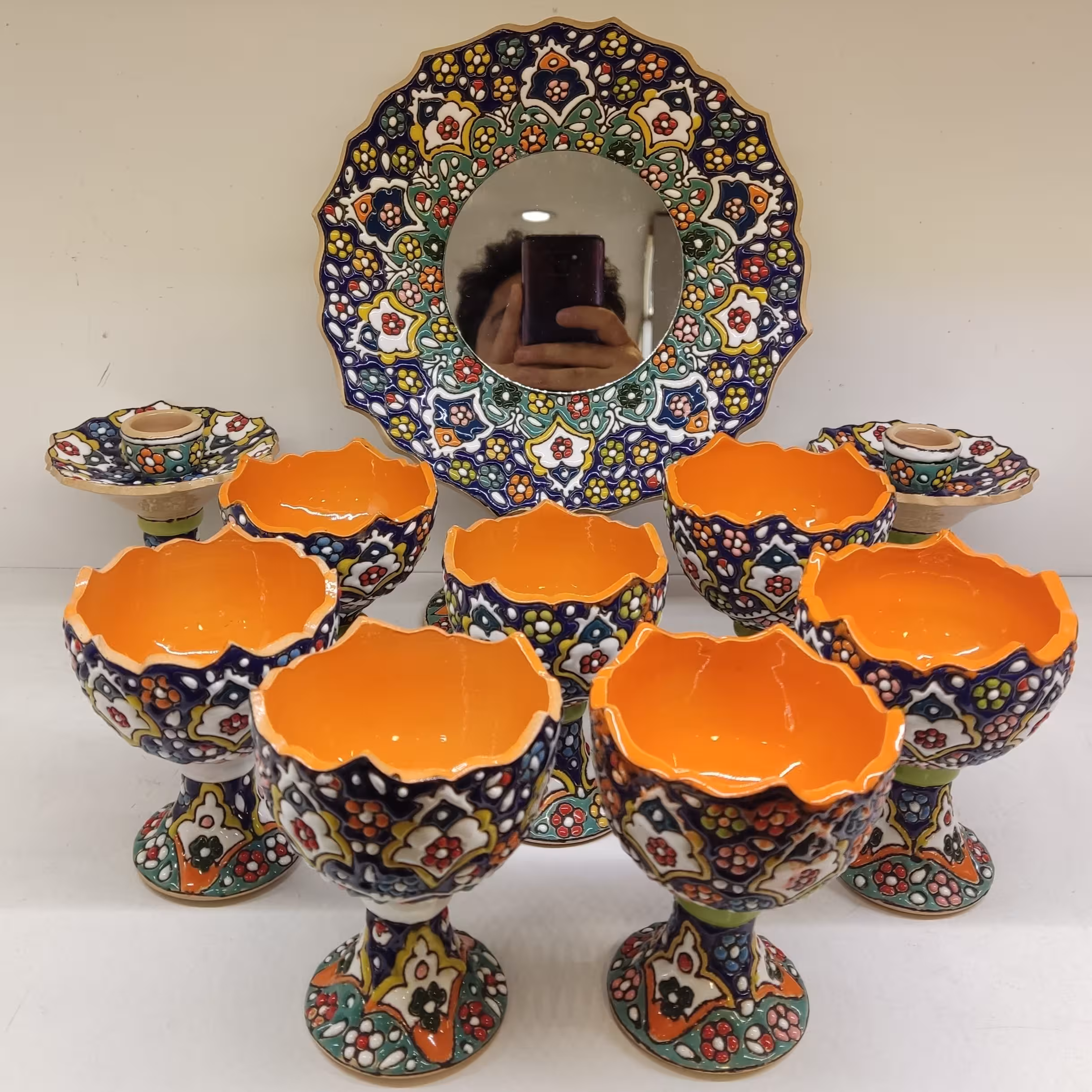 هفت سین میناکاری مدل 10 پارچه کد 11