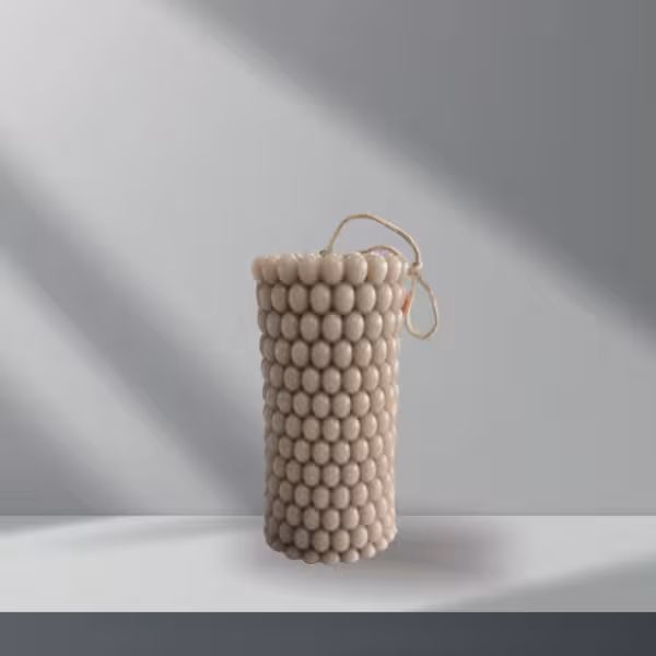 شمع دکوری استوانه مرواریدی سبز