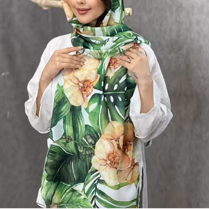 شال نخ اسلپ تک طرح تک رنگ قواره 200در70