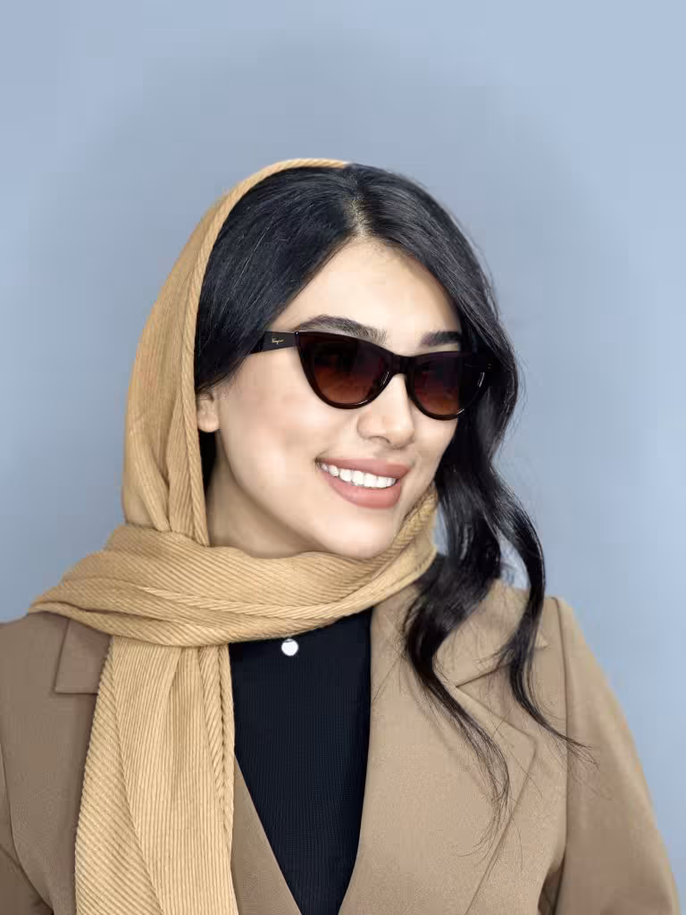 عينك آفتابي اورجينال Feragama پرادا قهوه ای زنانه ترند گربه اي يووي 400