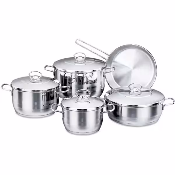 سرویس قابلمه 9 پارچه استیل کرکماز